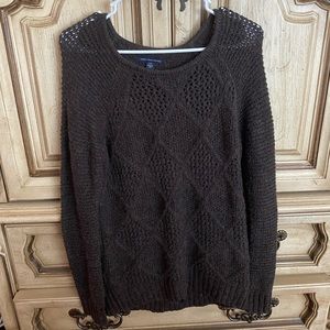 Brown crew neck sweater